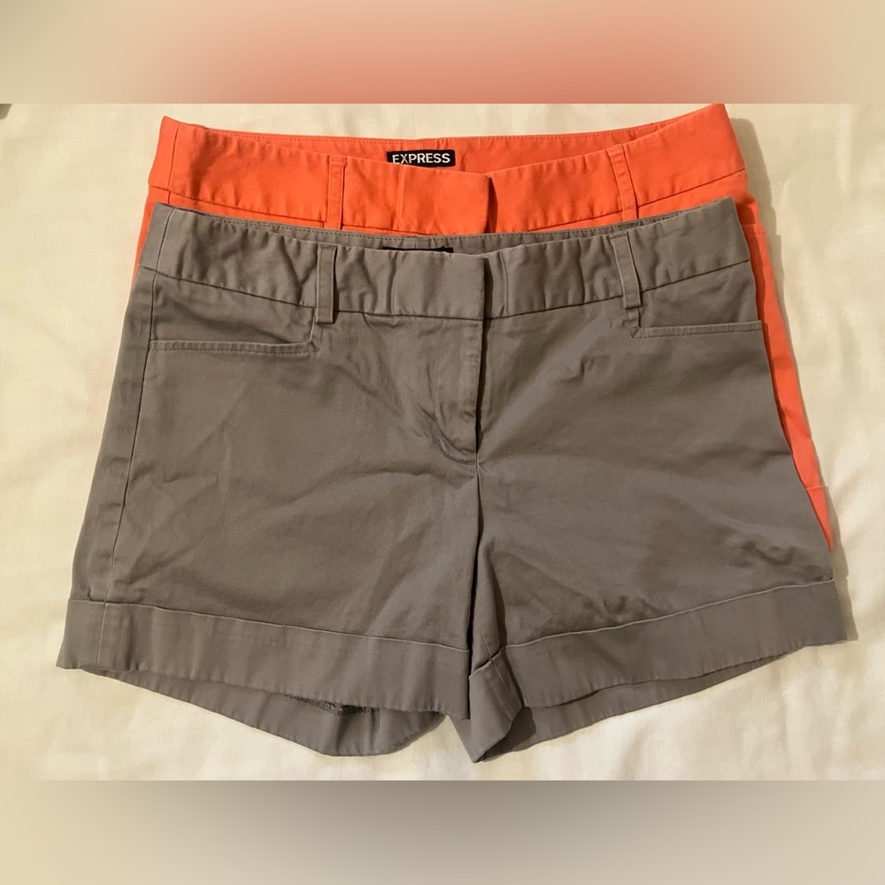 Express Editor Women's Cotton Cuffed Shorts 2 Pair Size 4